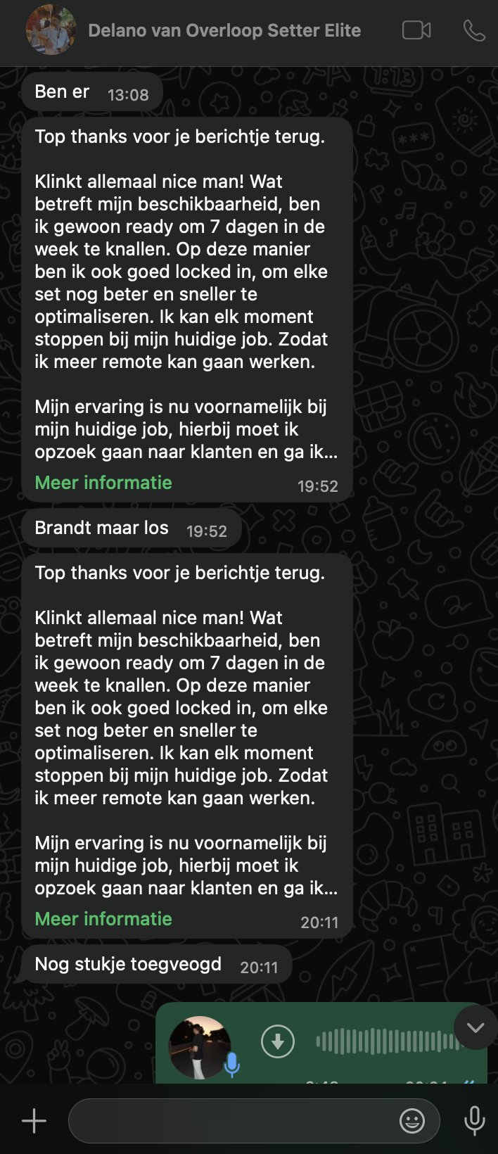 Resultaat van Delano - Setter Elite Student